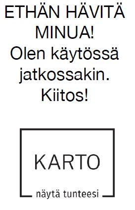 Karton omaisuutta - tarra - 8 kpl arkki FI