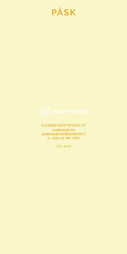 1-lok riviopaste pääsiäinen ruotsink Påsk Porto betalt