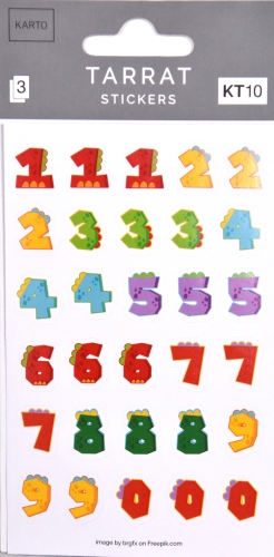 Sticker KT10 numbers dino