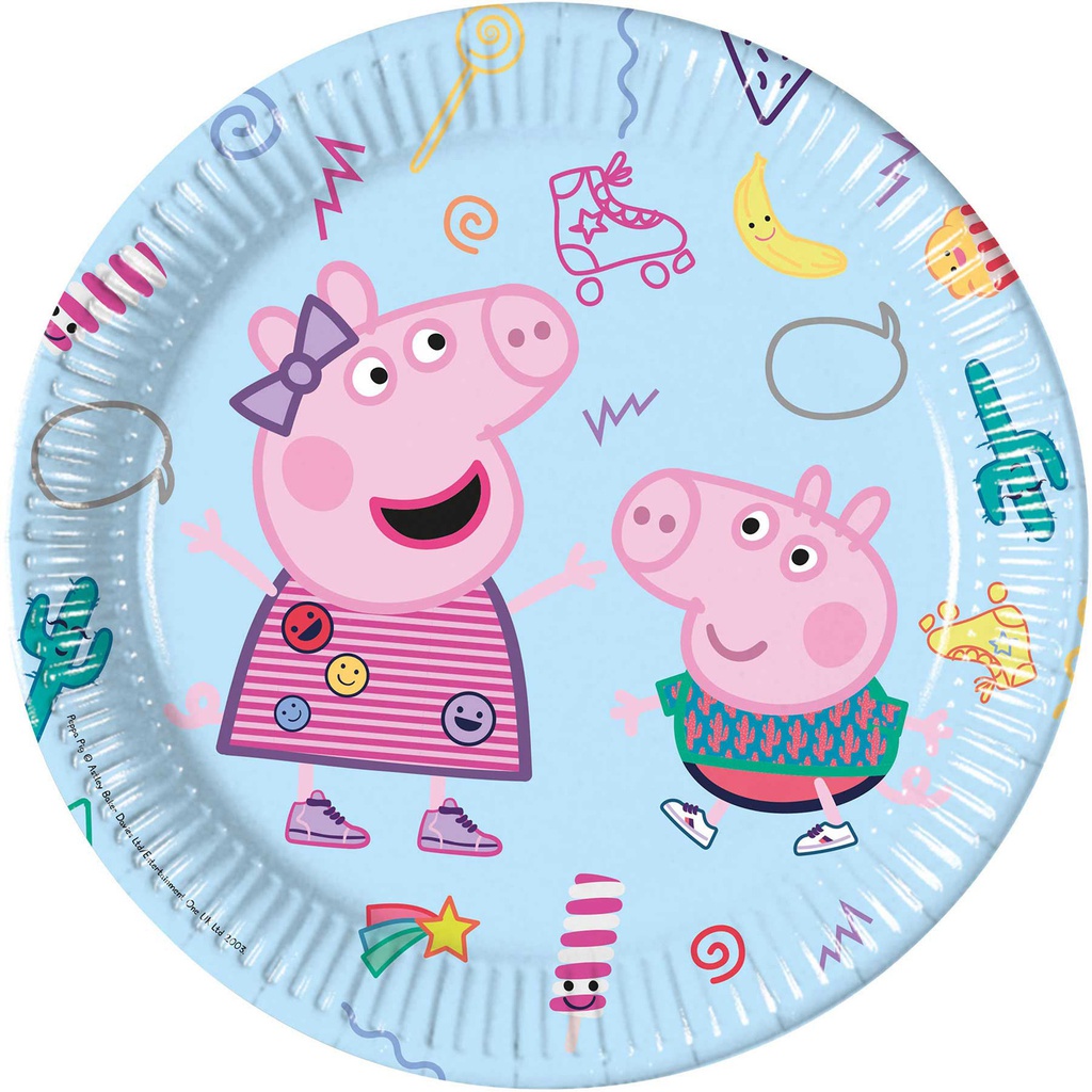 Plate 23cm Peppa pig 8 pcs