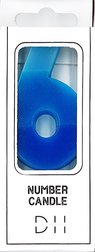 Numerokynttilä 6 sininen