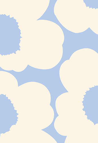 2-os setelitasku Marimekko Iso Unikko valk-taivaansininen