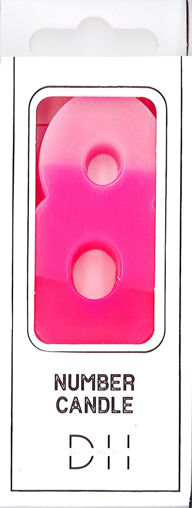 Number candle 8 pink