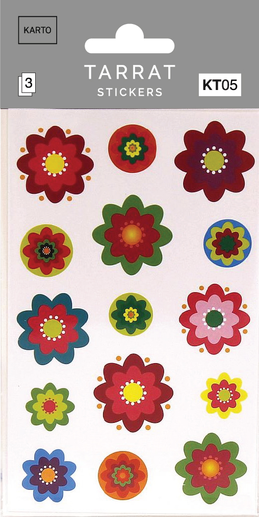 Paper sticker KT05 flowers