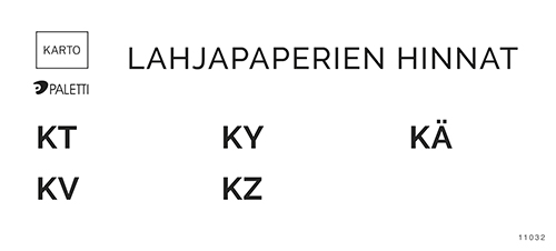 Hintatarra lahjapaperit KT-KÄ blanco FI