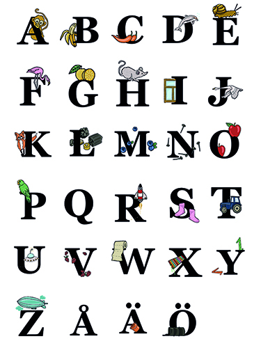 Juliste 60x80cm Aakkoset