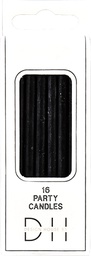 [202413] Kakkukynttilä musta 16 kpl