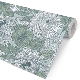 [6111010] Lahjapaperi vakio tiskirulla 57cm x 154m kukat