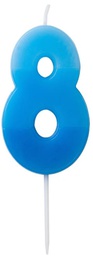 [202432] Numerokynttilä 8 sininen