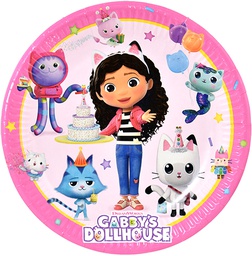 [95755] Lautanen 23cm Gabbys Dollhouse 8 kpl