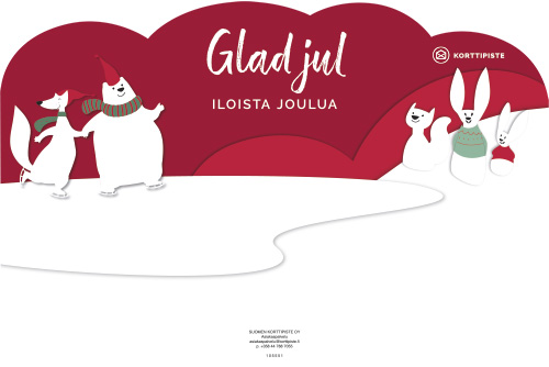 Opaste Iloista joulua puna-vihreä 54 cm FI-SE