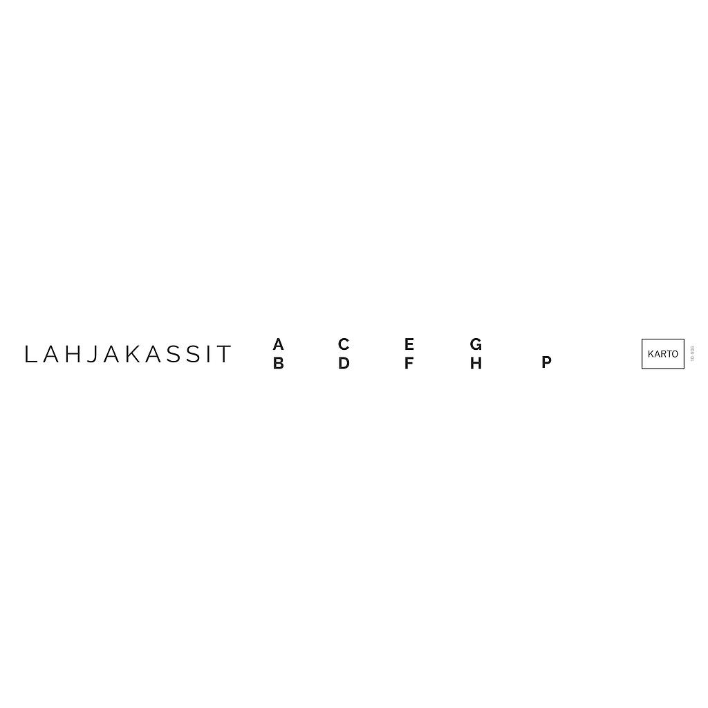 Hintaliuska lahjakassit A-P 420x38mm blanco FI