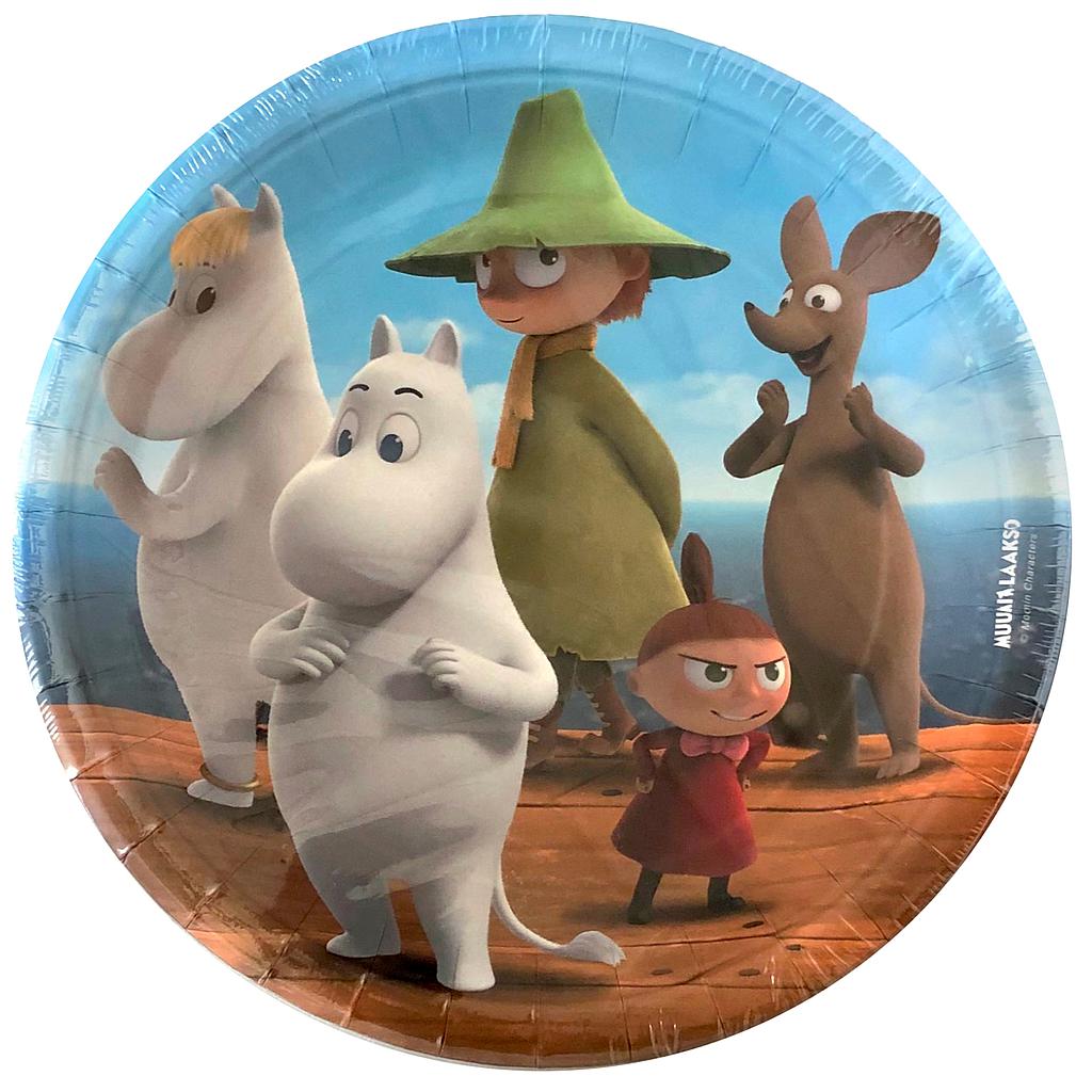 Lautanen 23 cm Muumi laituri 8kpl 