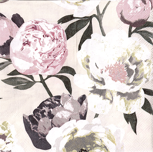 Servetti 33cm Pentik Pioni vaaleanharmaa