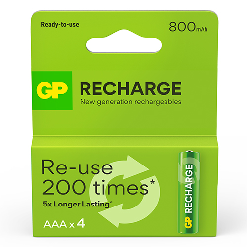 GP RECHARGE LADATTAVA AKKU AAA 800mAh 4P