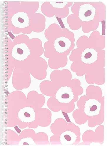 Kierrevihko A5/40L Marimekko Mini unikko vaaleanpunainen