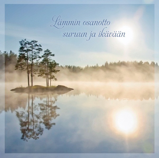 2-os adressikortti Hiljaisuus Sydänliitto osanotto