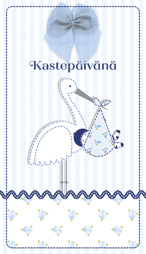 2-os kastekortti poika rusetti