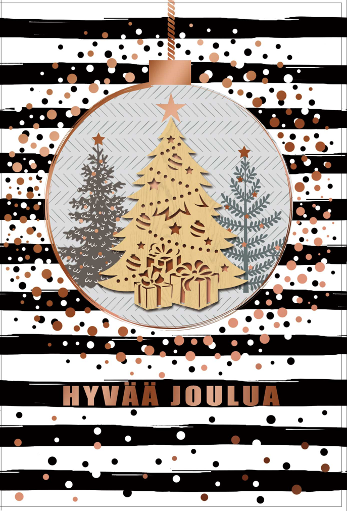 2-os joulukortti puukoriste