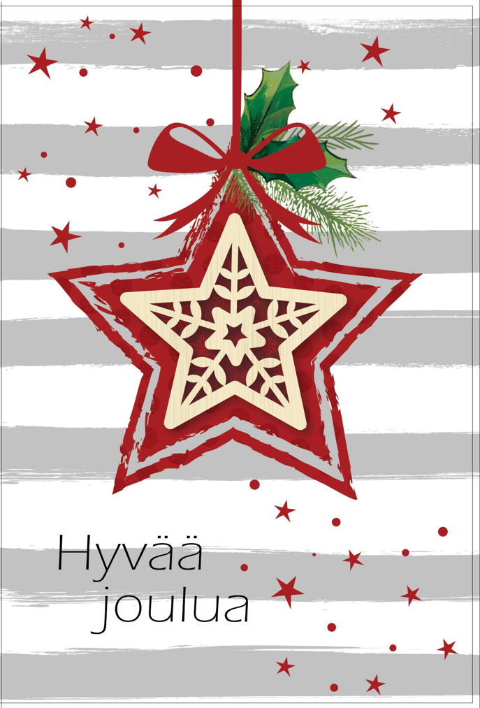 2-os joulukortti puukoriste
