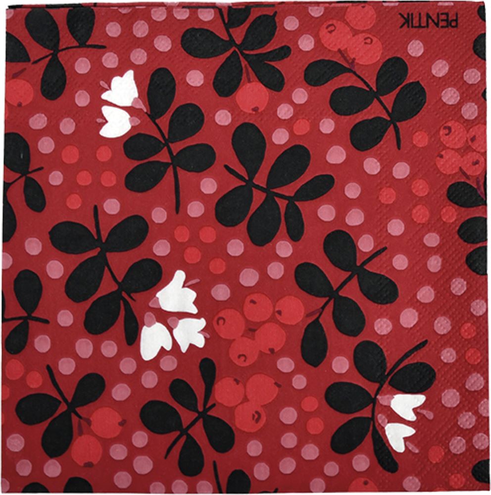 Servetti 33cm Pentik Puolukka punainen