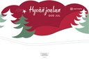 Opaste Hyvää joulua puna-vihreä 54 cm FI-SE