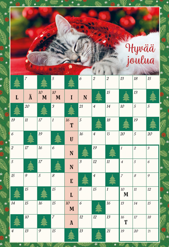 2-os joulu ristikkokortti