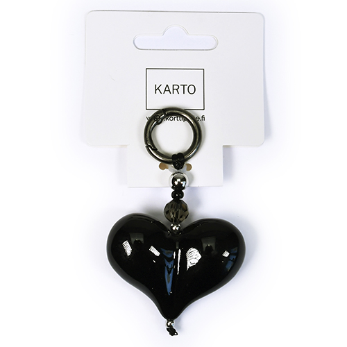 Avaimenperä sydän musta