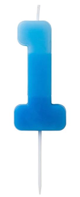 Numerokynttilä 1sininen 