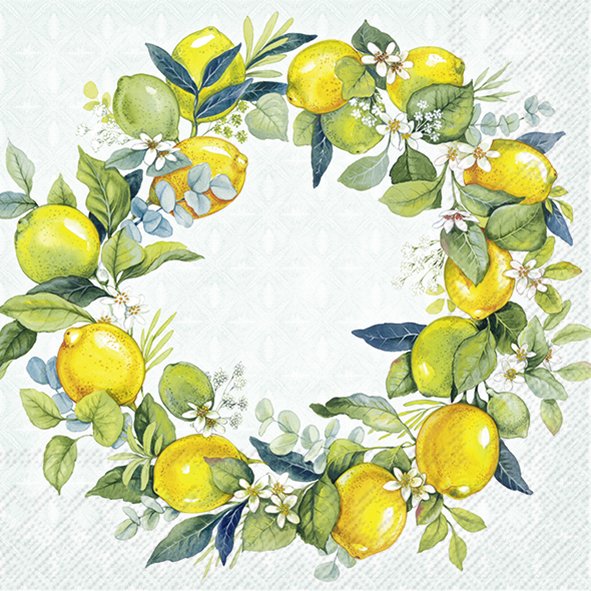 LEMON WREATH mint 33 cm