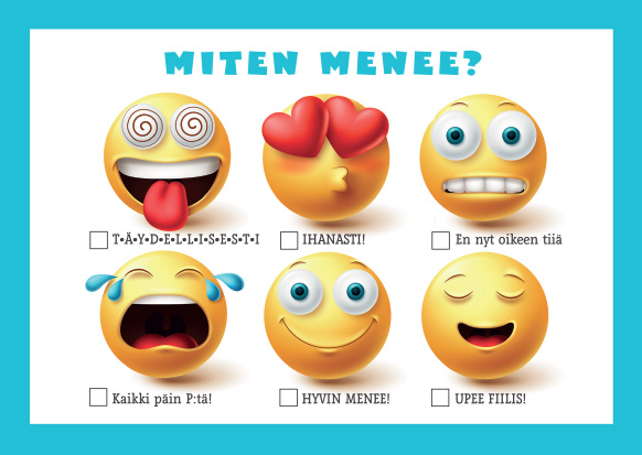 1-os hupikortti Hymiöt