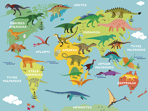 Juliste 30x40cm Dinosaurukset