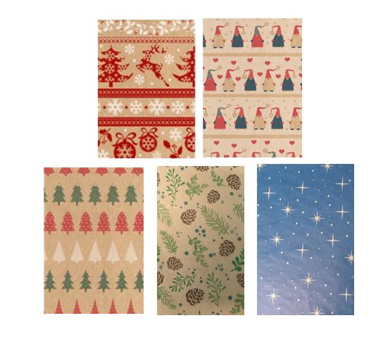 Joulupaperi kraft KY 70 x 200 cm 25 rll