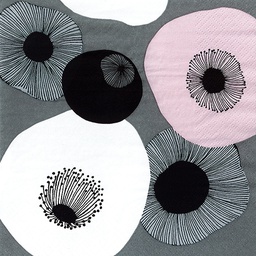 [1SER1009PC1] Servetti 33cm Pentik Pastelli harmaa