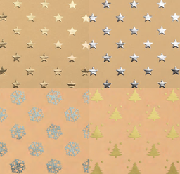 [6124252] Joulupaperi kraft luxus KÄ 70 x 150 cm 30 rll