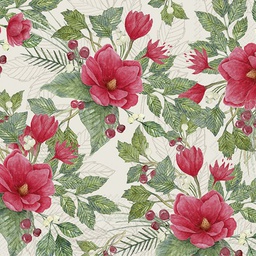 [L1059860] CHRISTMAS FLOWERS cream 33cm