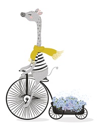 [318129] Juliste 30x40cm pyöräilijä